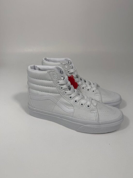 Vans Shoes - Vans Sk8-Hi Stacked Canvas Women's Size 5.5 Platform True White Sneaker Shoe